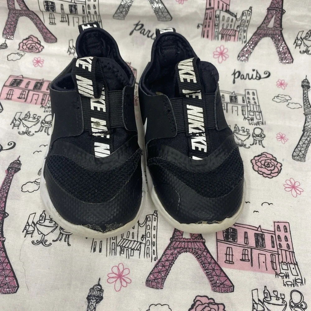 Nike Flex Runner Shoes Size 7c Baby Toddler Walking Sneakers  Black